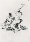 Francisco Goya Three Men Digging oil